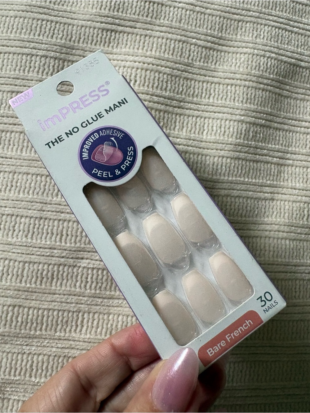 imPRESS Bare French Tip No-Glue Press-On Mani - Neutral